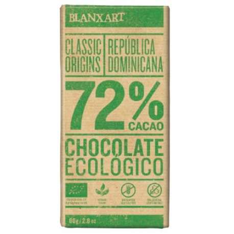 CHOCOLATE 72% ECO ORIGEN REPUBLICA DOMINICANA BLANXART 80 G