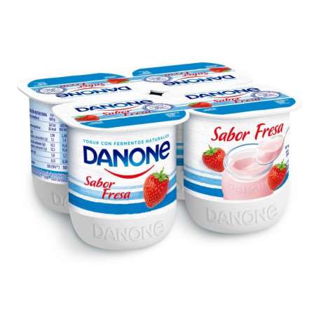 YOGURT DANONE FRESA 4 UNIDADES DE 125G YOGURT DANONE FRESA 4 UNIDADES DE 125G