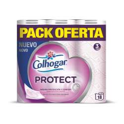 HIGIÉNICO PROTECT COLHOGAR 3 CAPAS 18 ROLLOS