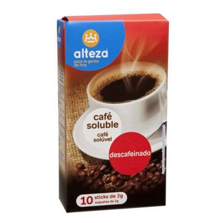 CAFÉ SOLUBLE DESCAFEINADO ALTEZA 10 SOBRES DE 2G