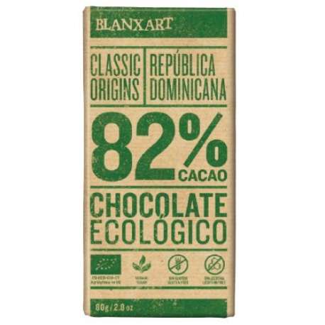 XOCOLATA 82% ECO ORIGEN REPUBLICA DOMINICANA BLANXART 80G