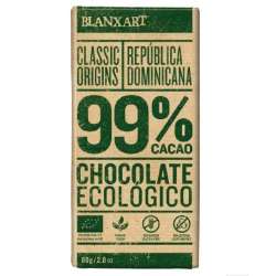 CHOCOLATE 99% ECO ORIGEN REPUBLICA DOMINICANA BLANXART 80 G