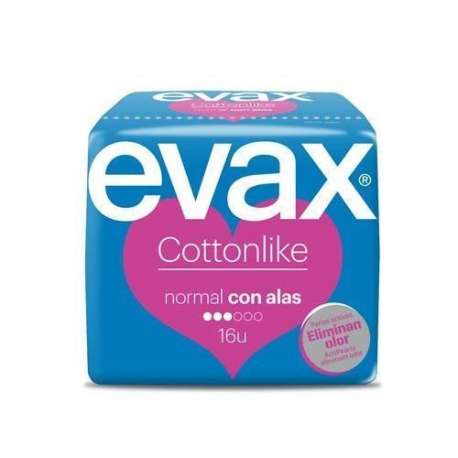 COMPRESA EVAX COTTONLIKE NORMAL CON ALAS 16 U