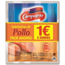 SALCHICHA POLLO CAMPOFRIO 2 PACKS DE 140G