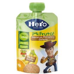 HERO NANOS POUCHE NARANJA,PLATANO Y GALLETAS 100G