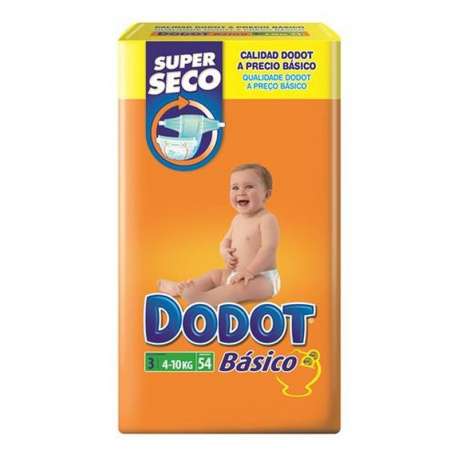 PAÑAL DODOT BASICO T-3 DE 4 A 10 KG 50 UN. - Supermercat Llobet