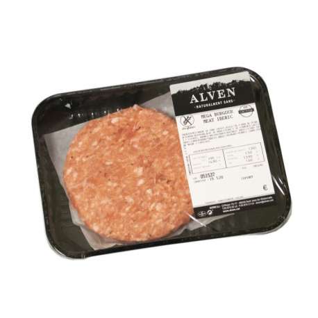 MEGA HAMBURGUESA DE CERDO IBERICO( BURGUER MEAT ) 160 GR UNI ALVEN