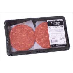 HAMBURGUESA DE TERNERA ( BURGUER MEAT ) BANDEJA DE 2 UNI ALVEN