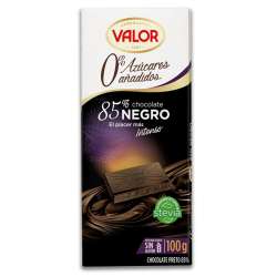 CHOCOLATE NEGRO 85% INTENSO 0% VALOR 100G