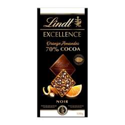CHOCOLATE LINDT EXCELLENCE PASSION 70% NARANJA Y ALMENDRAS 100G