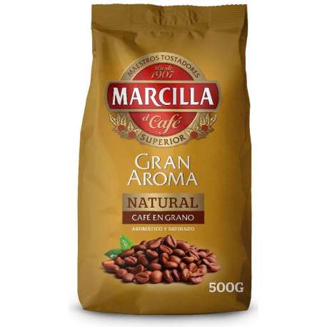 CAFÉ NATURAL EN GRANO MARCILLA 500G