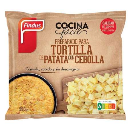 PATATA AMB CEBA PRECUITA FINDUS 550G