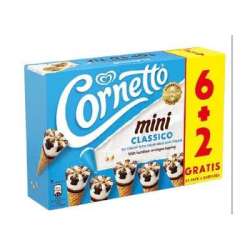 HELADO CORNETTO MINI CLASICO 6+2